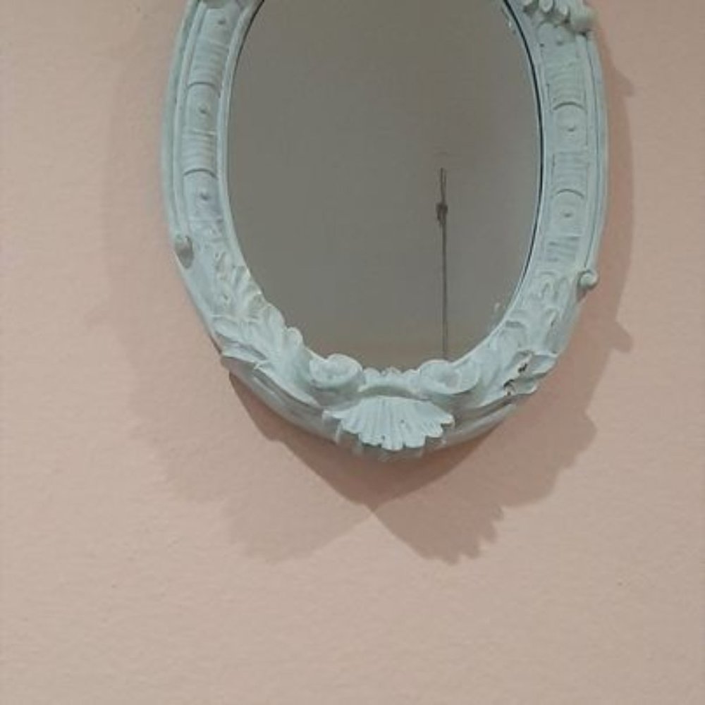 Small white mirror